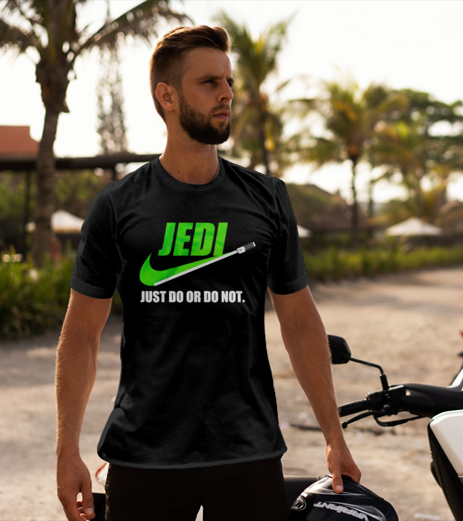 Jedi Just Do Or Do Not Lightsaber Swoosh T-Shirt