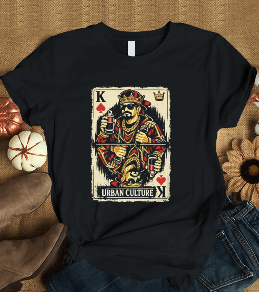 King Spades Urban Culture Playing Card T-Shirt