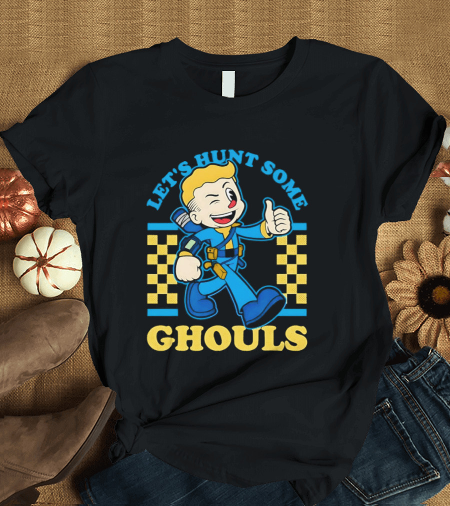 Let's Hunt Some Ghouls Vault Boy Thumbs Up Adventure T-Shirt