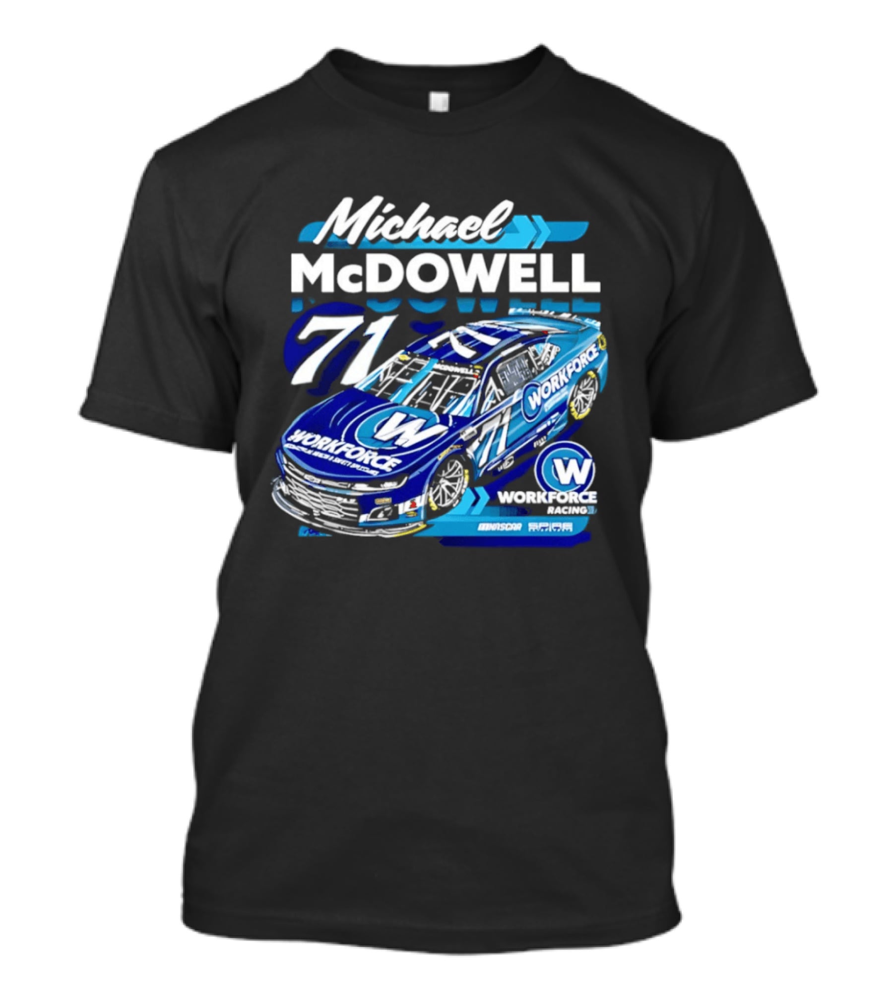 Michael McDowell 71 Workforce Racing Car NASCAR Team Racing T-Shirt