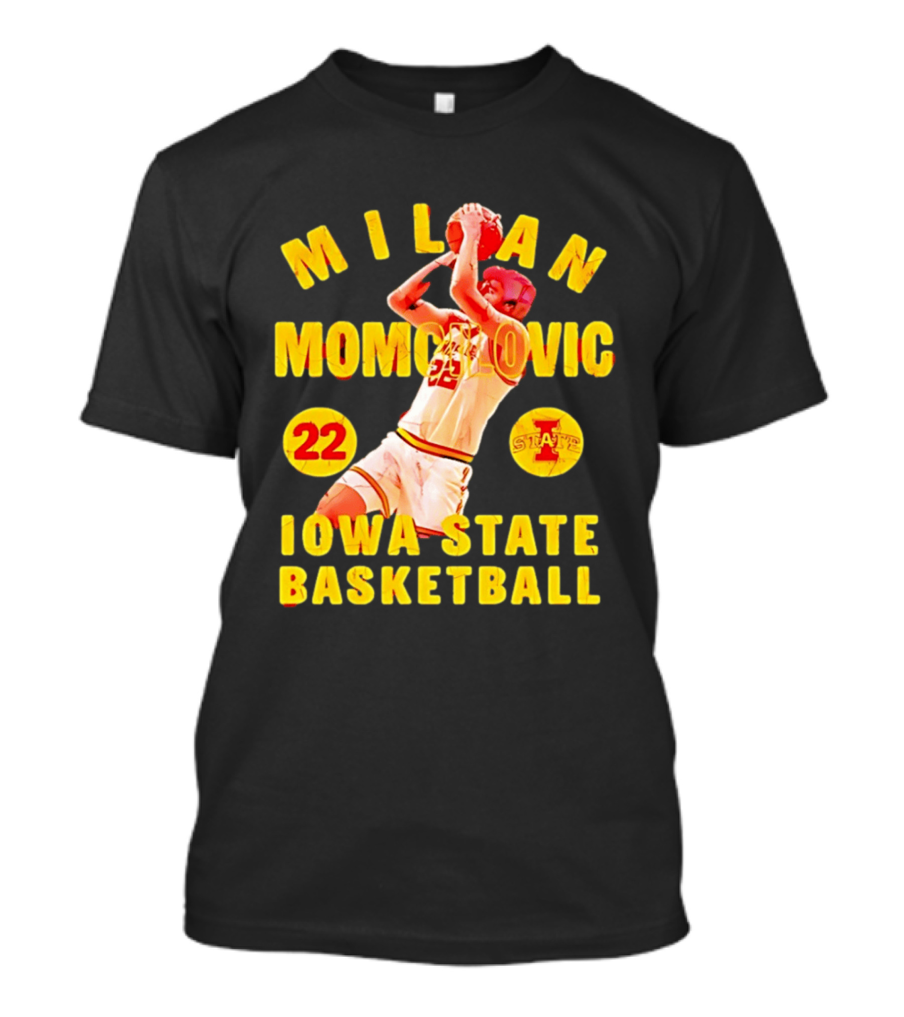 Milan Momcilovic 22 Iowa State Cyclones Basketball State 2026 T-Shirt