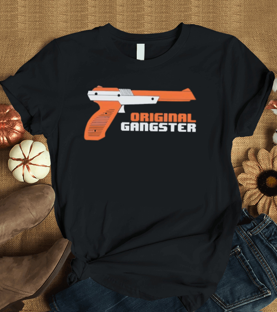 Original Gangster Orange Video Game Zapper Gun T-Shirt