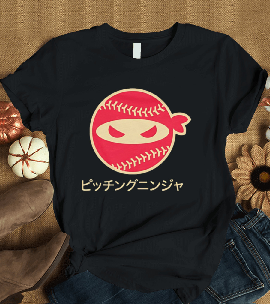 Pitching Ninja Japan Baseball T-Shirt