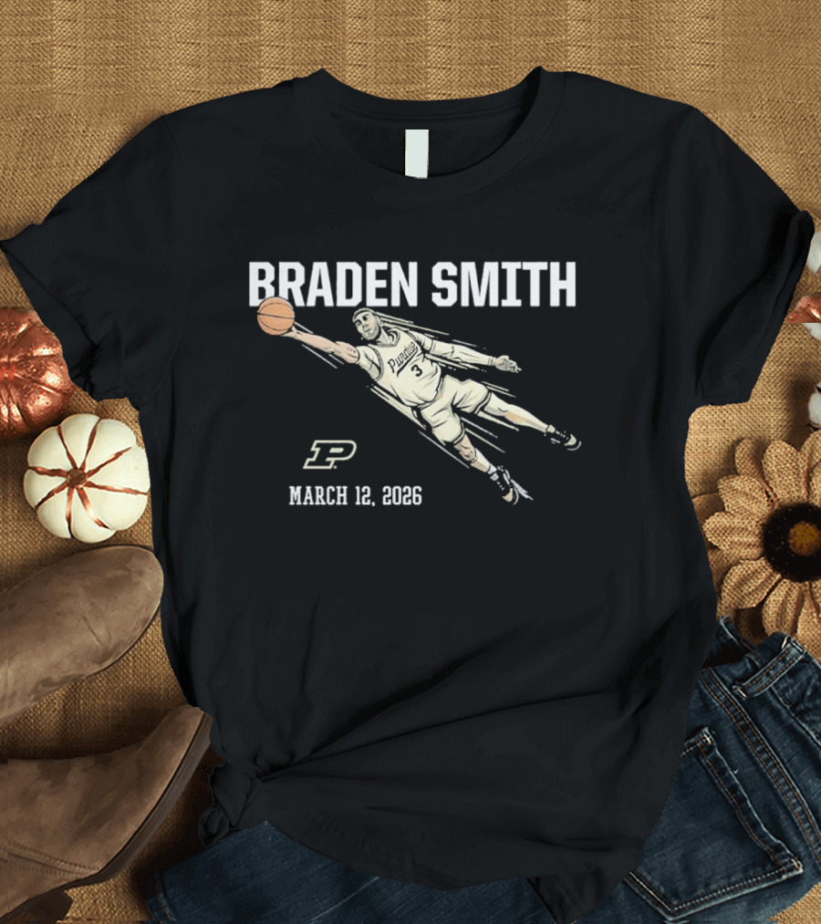 Purdue Basketball Braden Smith Diving March 12 2026 T-Shirt