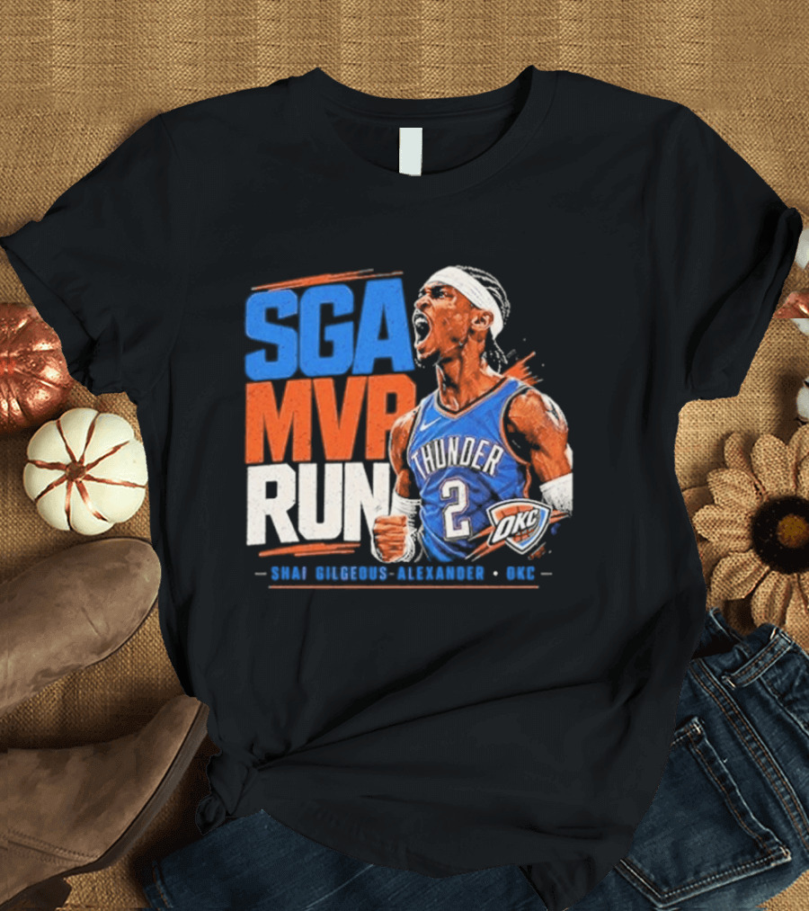 SGA MVP Run Shai Gilgeous Alexander OKC Thunder 2 T-Shirt