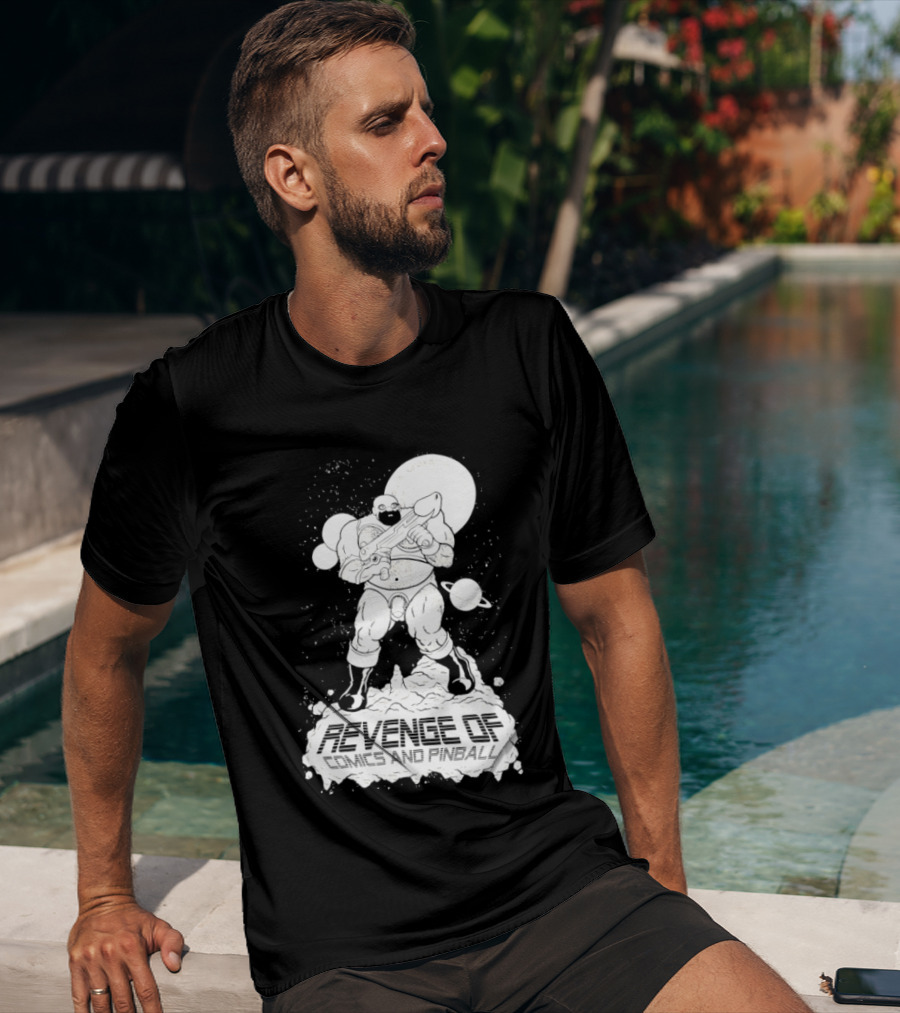 Revenge Of Comics And Pinball Spacesuit Cosmic Warrior Planet Battle T-Shirt