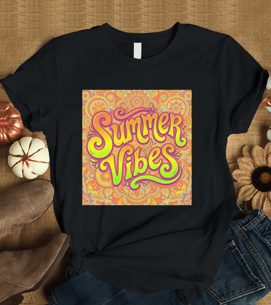 Summer Vibes Psychedelic Groove Floral T-Shirt