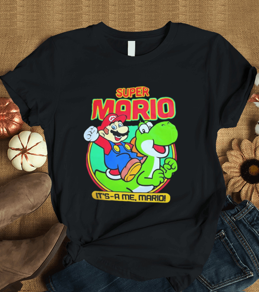 Super Mario Yoshi It's A Me Mario Nostalgic Adventure T-Shirt