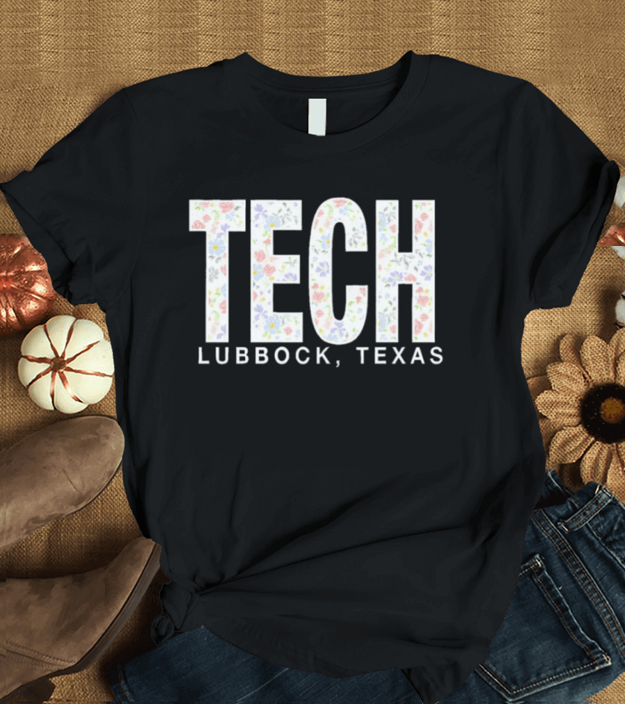 Texas Tech Lubbock Texas Floral Print T-Shirt