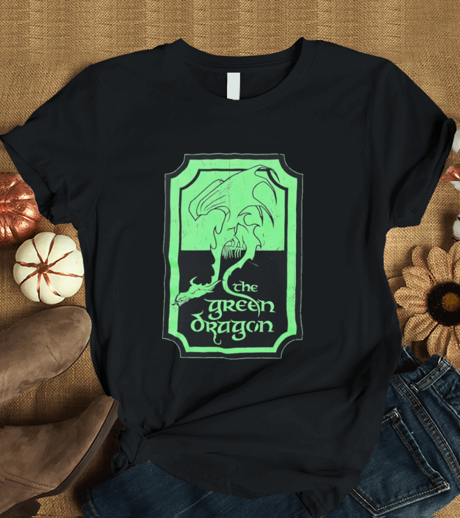 The Green Dragon Lord Of The Rings Fantasy Tavern T-Shirt