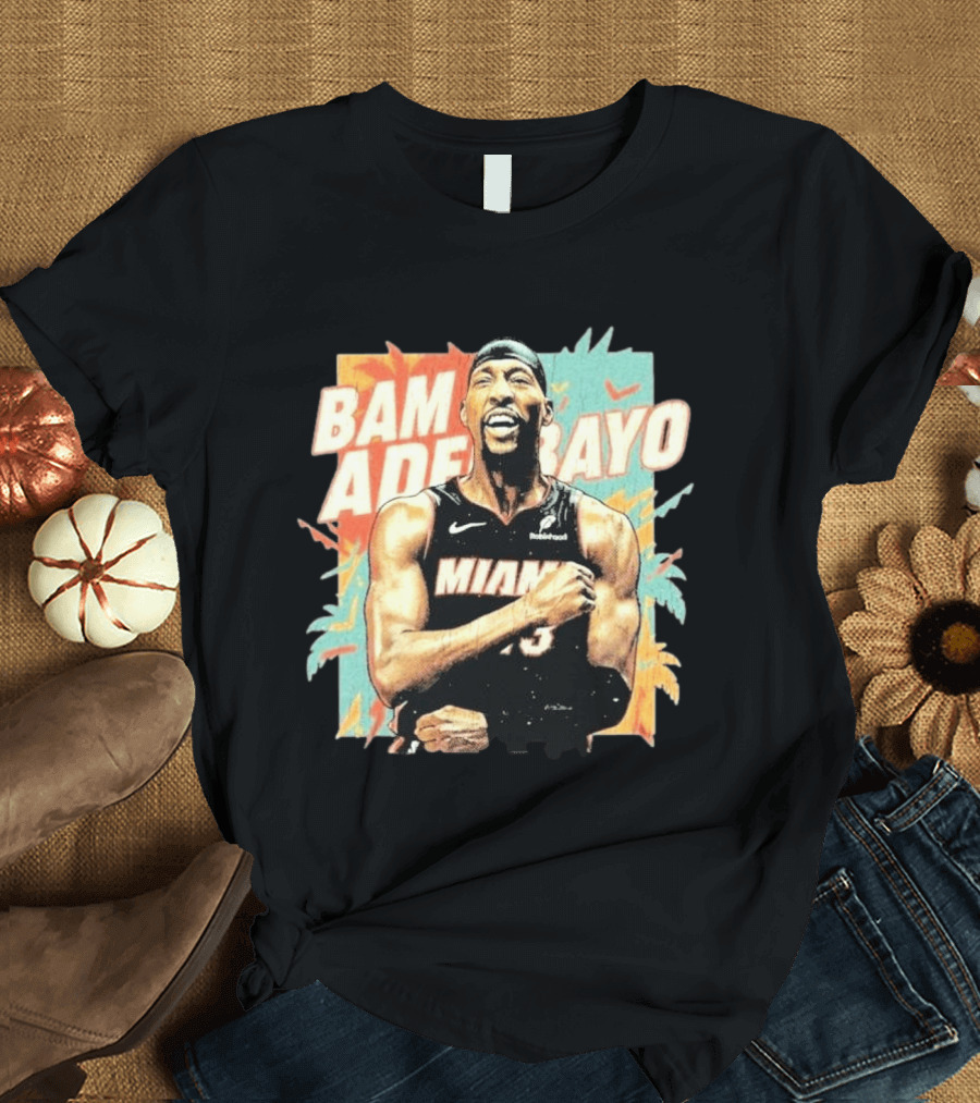 Bam Adebayo Miami Basketball NBA Star Tropical Vibes T-Shirt