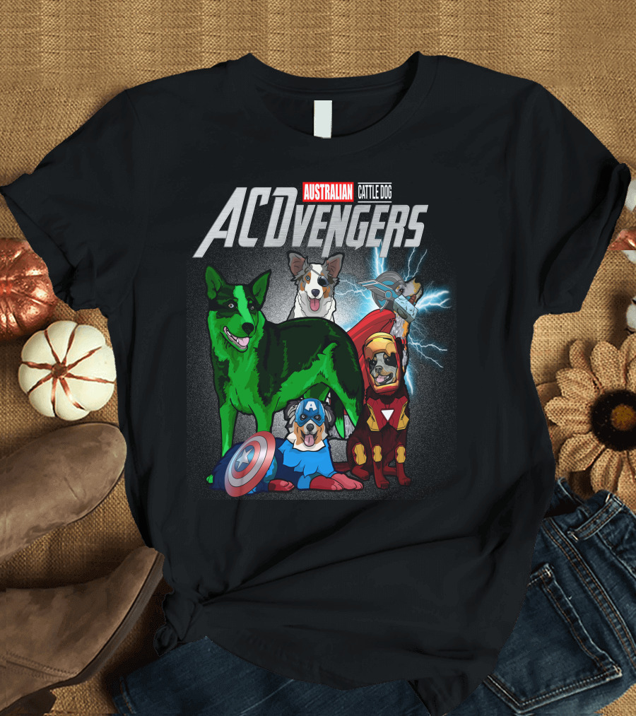 Australian Cattle Dog ACvengers Hero Pups T-Shirt
