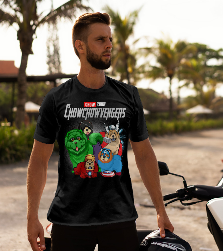 Chow Chow Chowchowvengers Superhero Dogs Avengers Mashup T-Shirt
