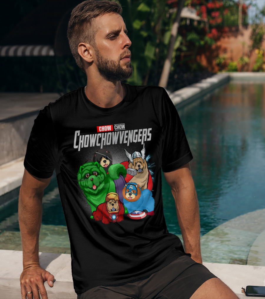 Chow Chow Chowchowvengers Superhero Dogs Avengers Mashup T-Shirt