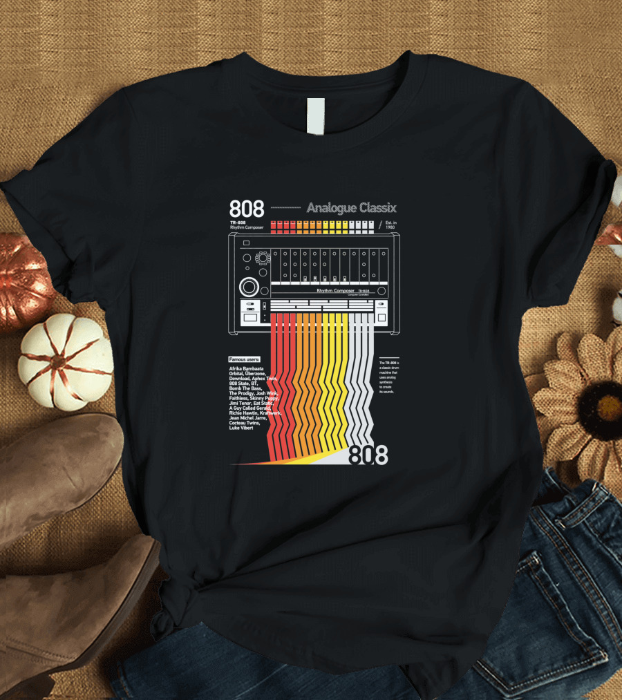 808 Analogue Classix Rhythm Composer TB-808 Famous Users Est. 1980 T-Shirt