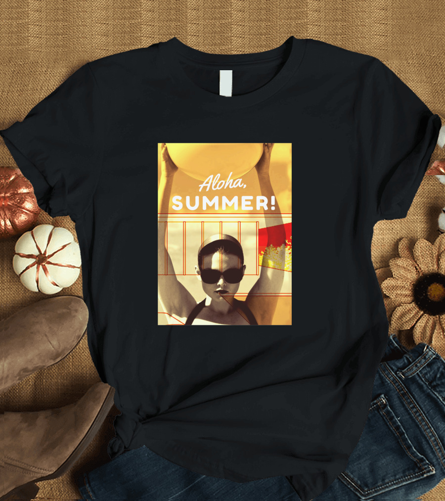 Aloha Summer Beach Ball Sunglasses Retro Vibes T-Shirt