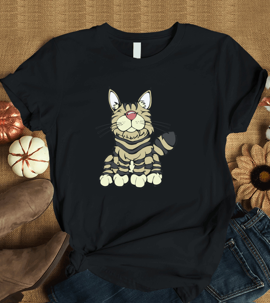American Bobtail Cat Cartoon T-Shirt
