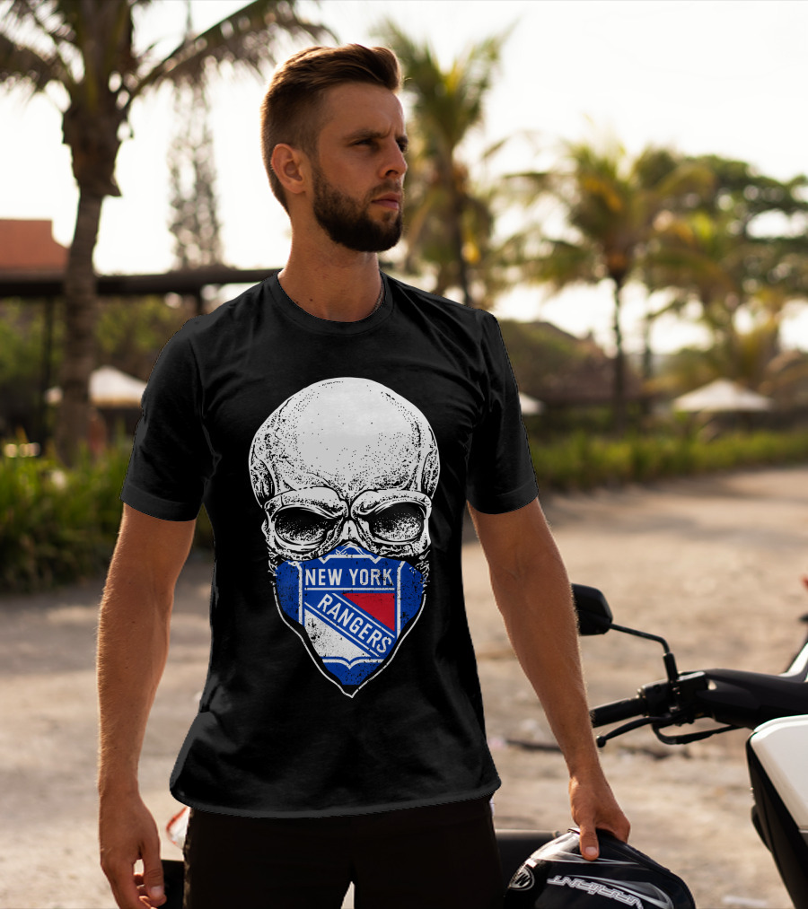New York Rangers Skull Mask T-Shirt