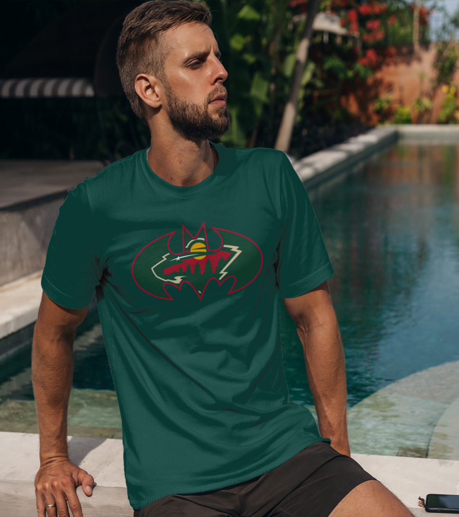 Minnesota Wild Batman Logo Mashup T-Shirt