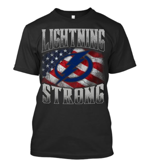 Lightning Strong Tampa Bay American Flag T-Shirt