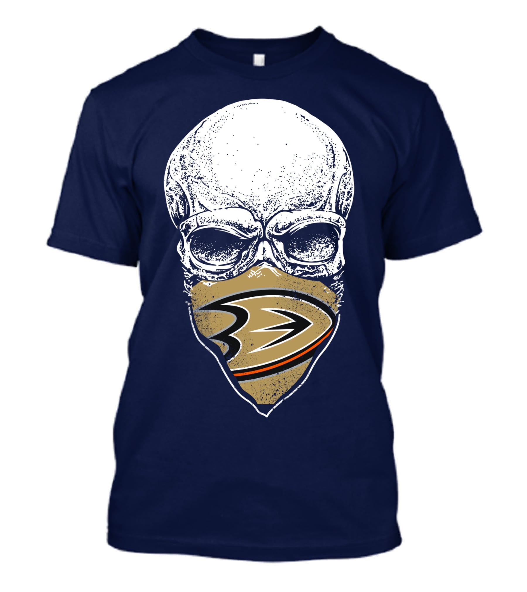Anaheim Ducks Hockey Skull Mask T-Shirt
