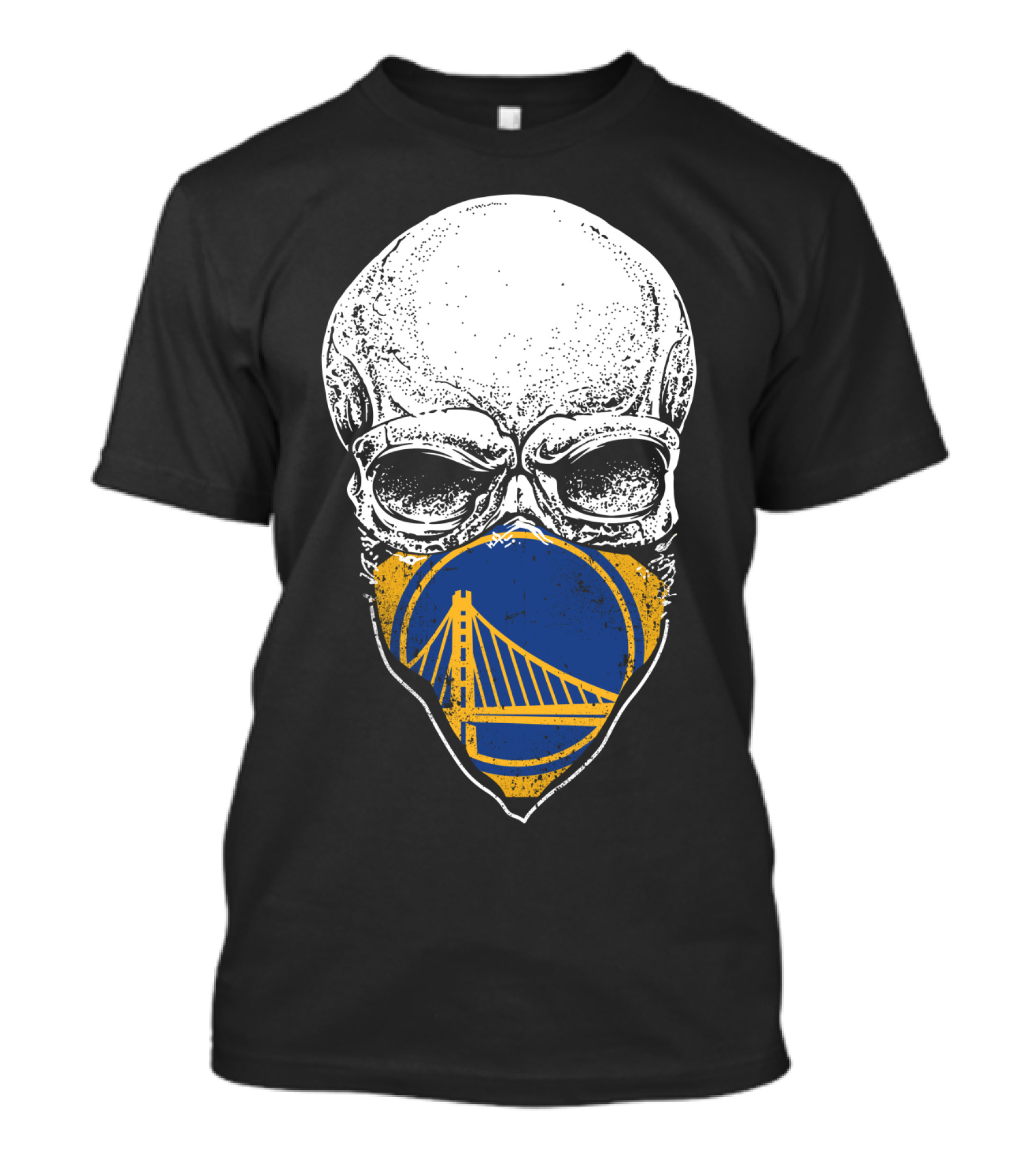 Golden State Warriors Masked Skull Bridge T-Shirt