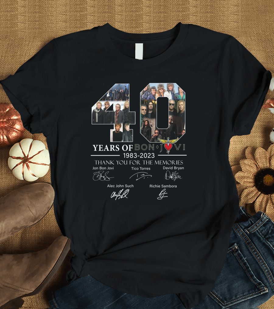40 Years Bon Jovi BJV 26 Anniversary Special T-Shirt