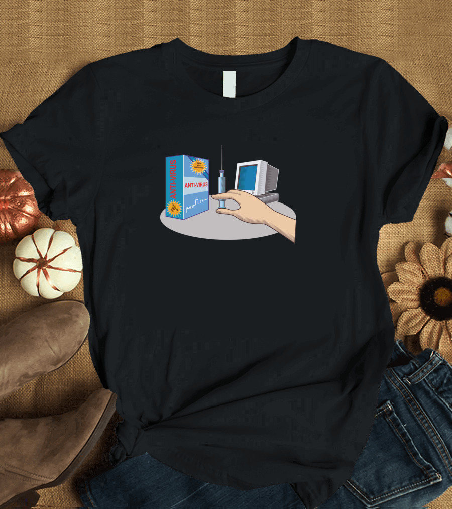 Antivirus Computer Injection Protection Graphics T-Shirt