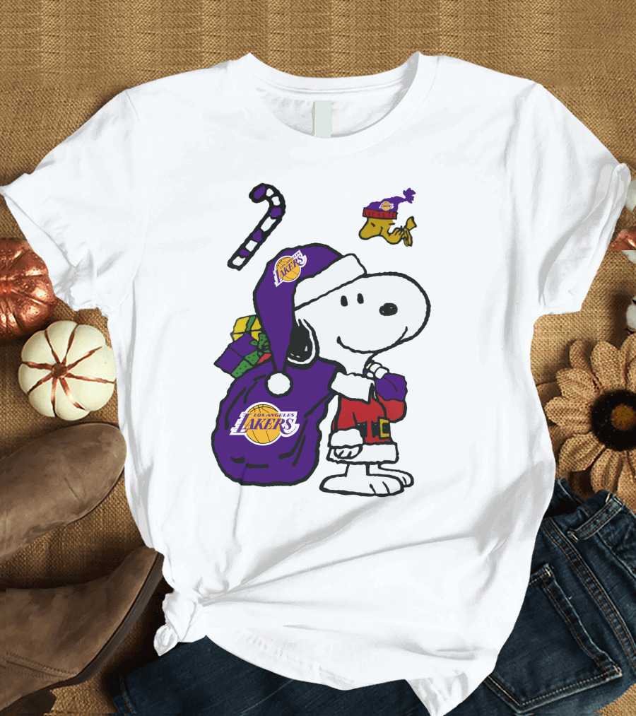 Los Angeles Lakers Snoopy Christmas Special T-Shirt