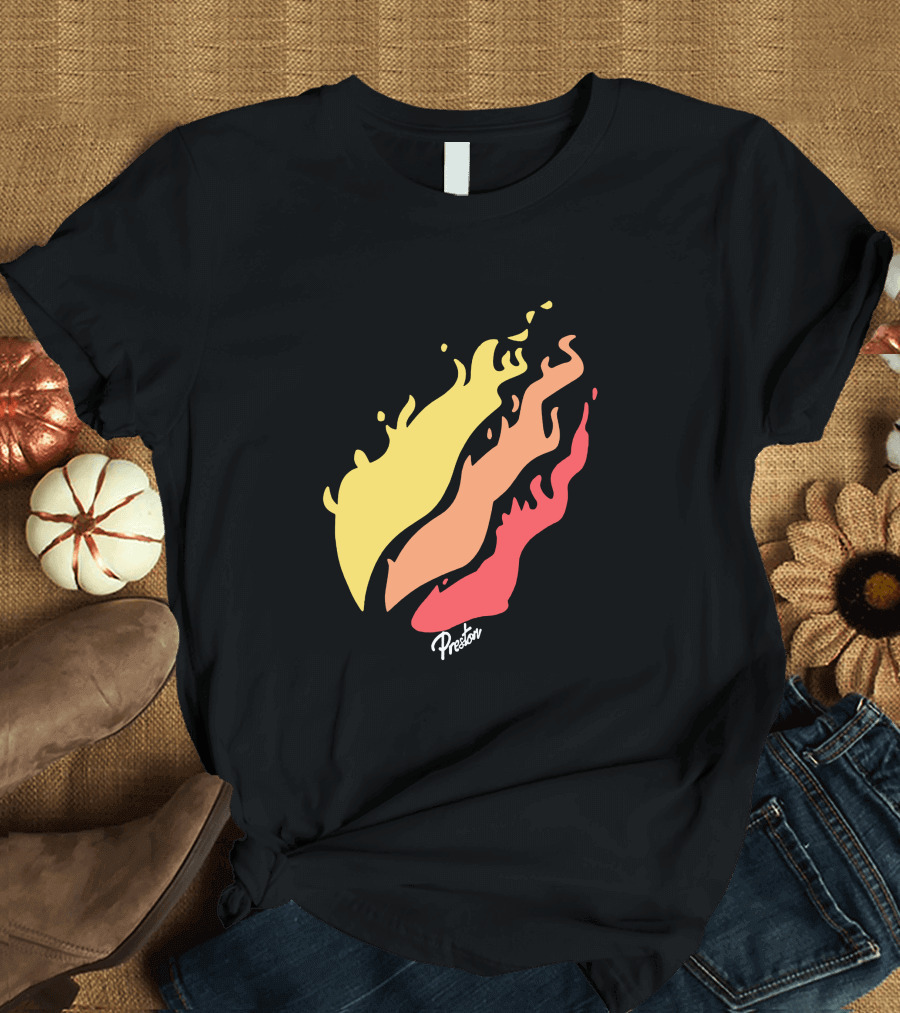 Preston Fire Flame Logo PrestonStyles.com Merch T-Shirt