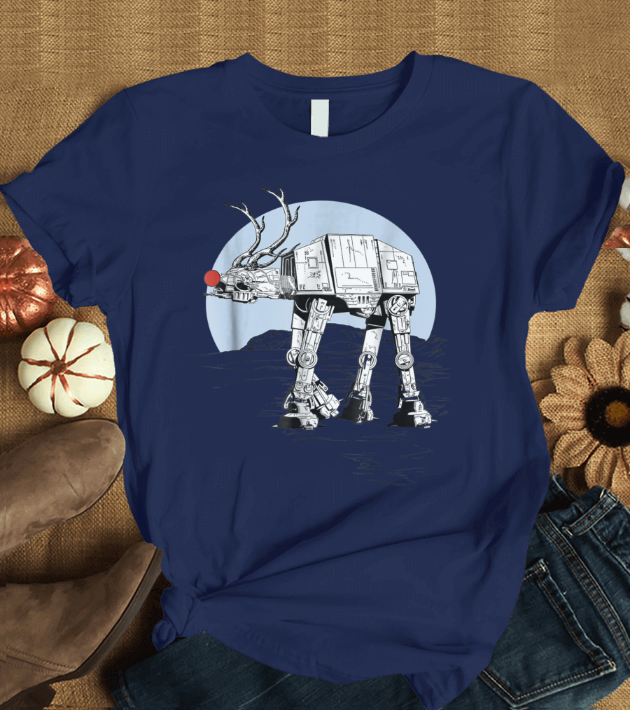 Star Wars Rudolph AT-AT Walker Moonlit Scene T-Shirt