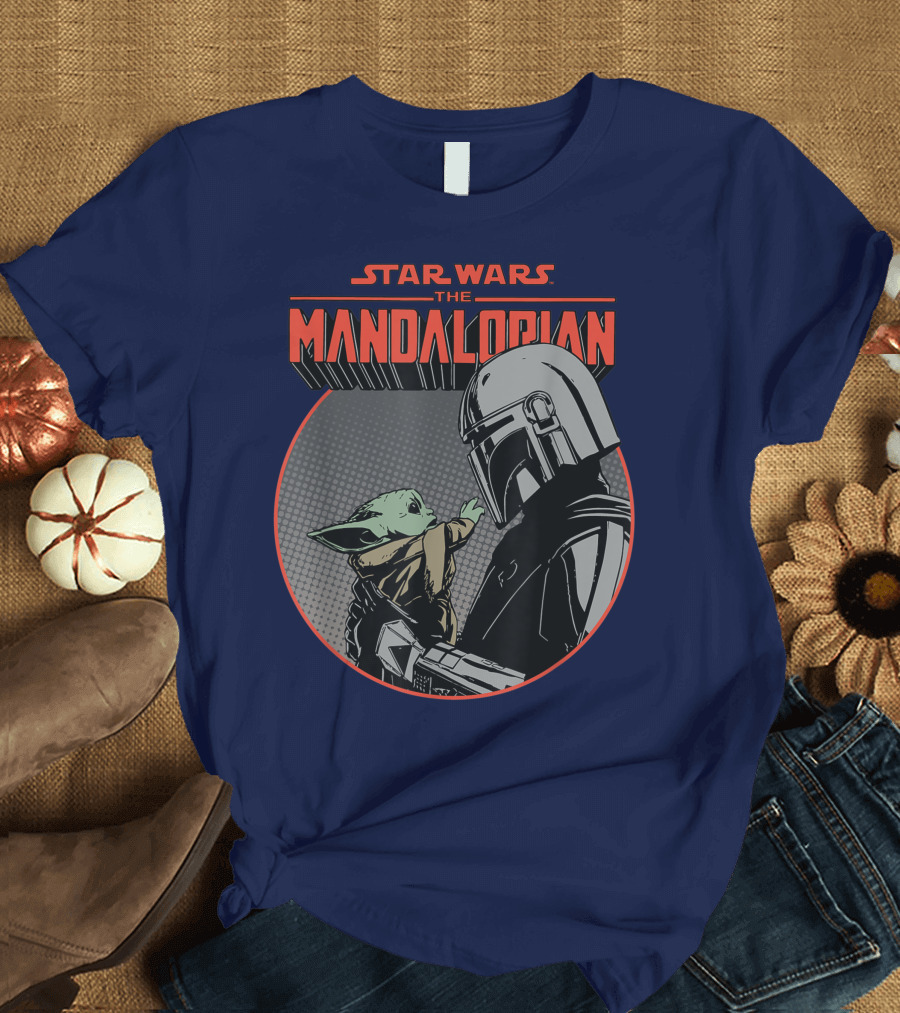 Star Wars The Mandalorian Mando and the Child Vintage Comic T-Shirt