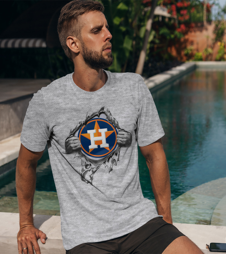 Houston Astros Breaking Through Steel T-Shirt