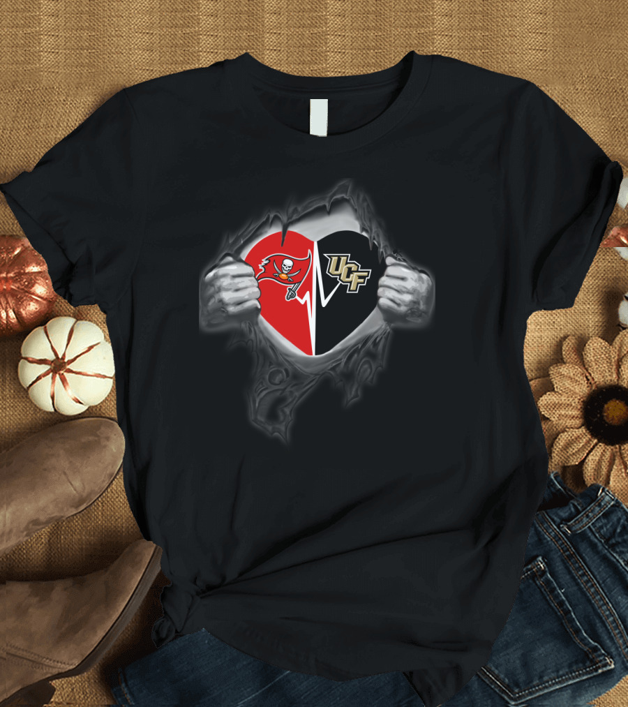 Buccaneers Ucf Knights Heart T-Shirt