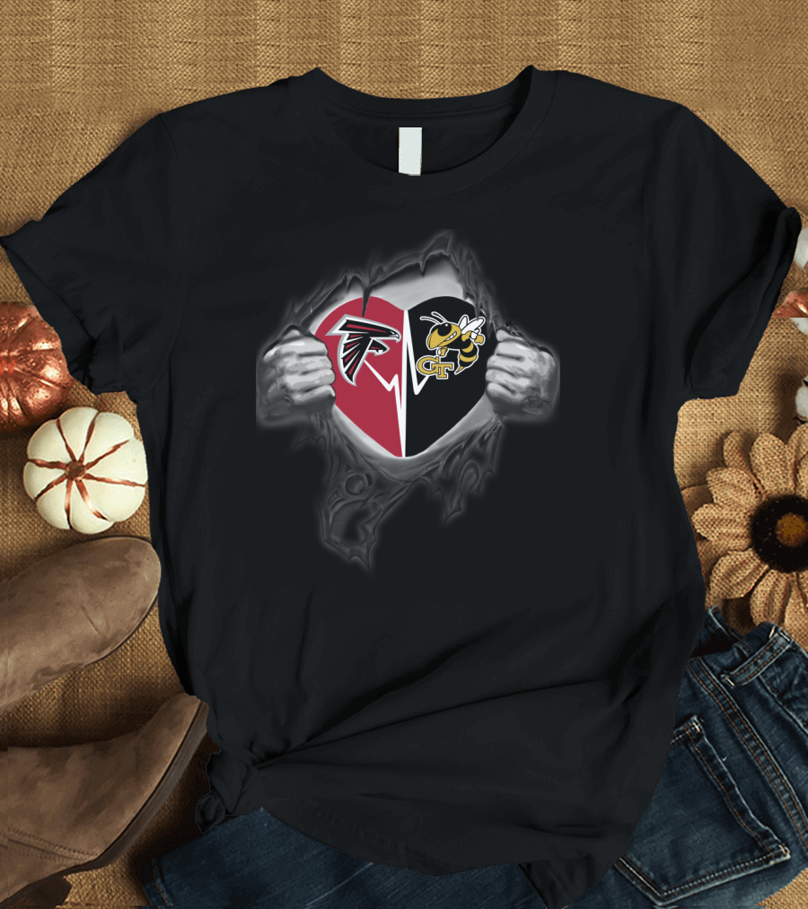Falcons Heart Georgia Tech Yellow Jackets Gt Buzz T-Shirt