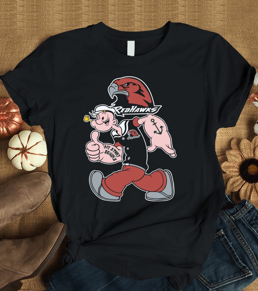 Redhawks Popeye Thumbs Up Sailor Tattoo T-Shirt