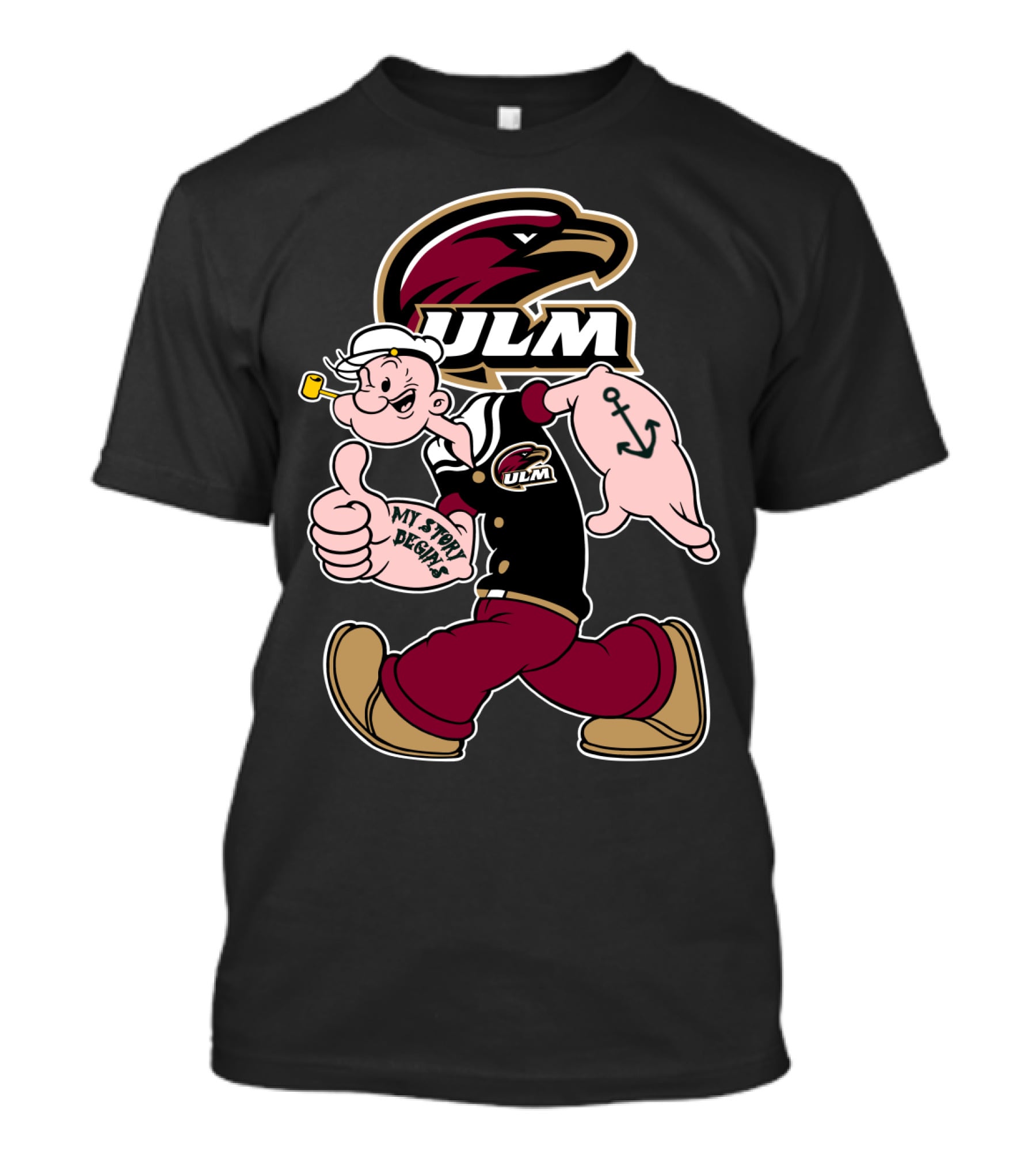 Ul Monroe Warhawks Ulm My Story Designs T-Shirt