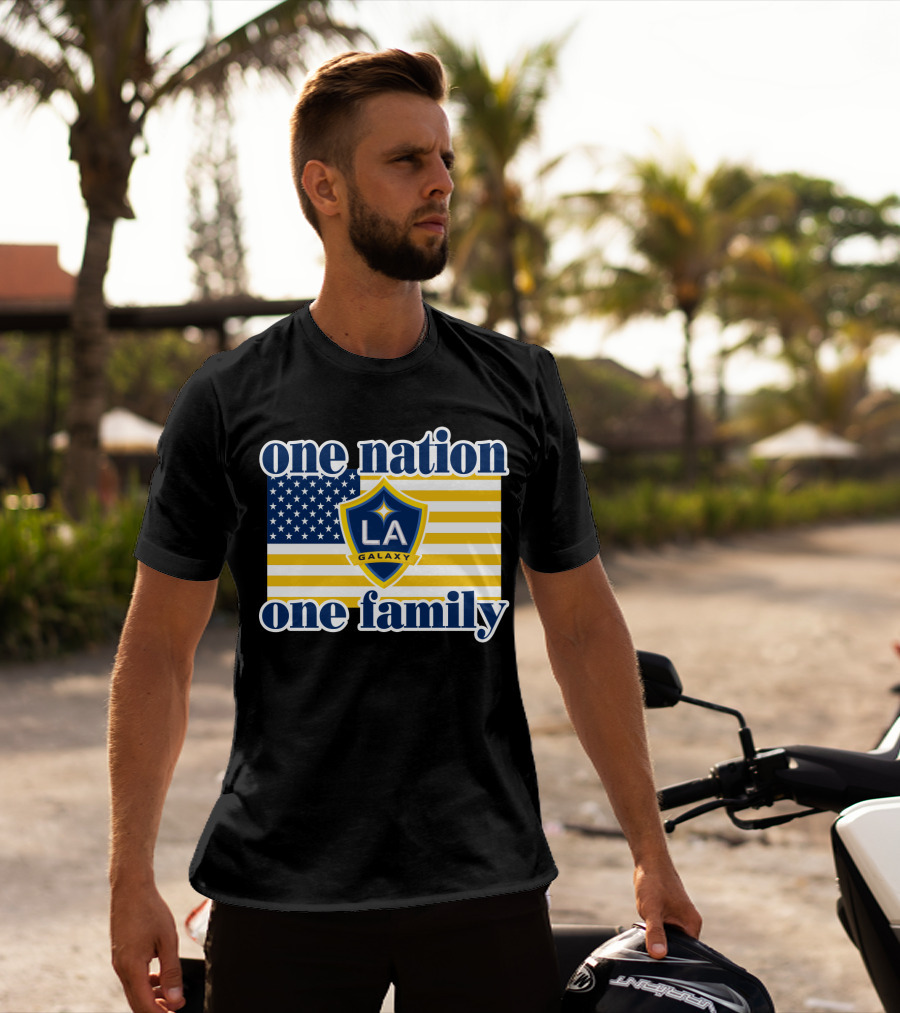 One Nation One Family La Galaxy American Flag T-Shirt