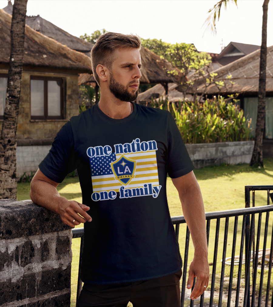 One Nation One Family La Galaxy American Flag T-Shirt
