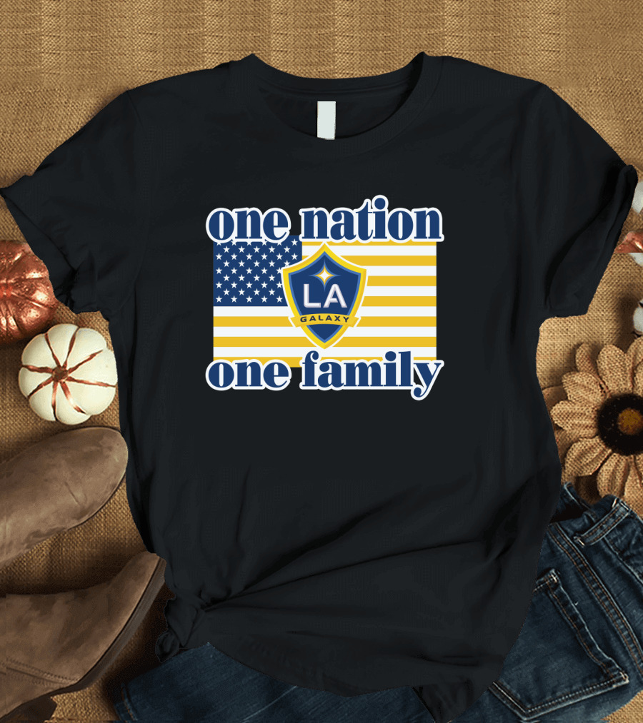One Nation One Family La Galaxy American Flag T-Shirt