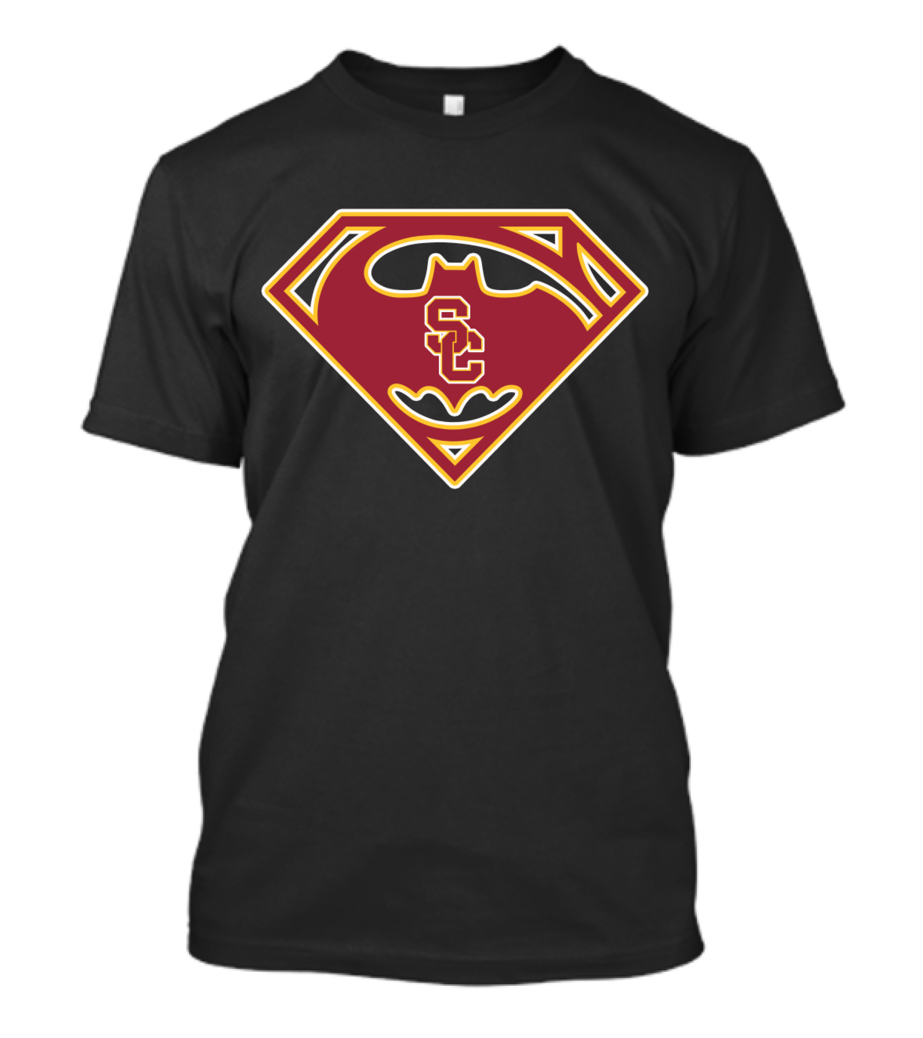 Usc Trojans Batman Superman Logo Mashup T-Shirt