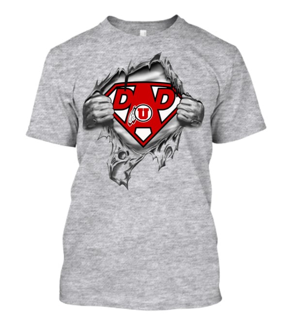 University Of Utah Superhero Logo With Feathered U Symbol T-Shirt