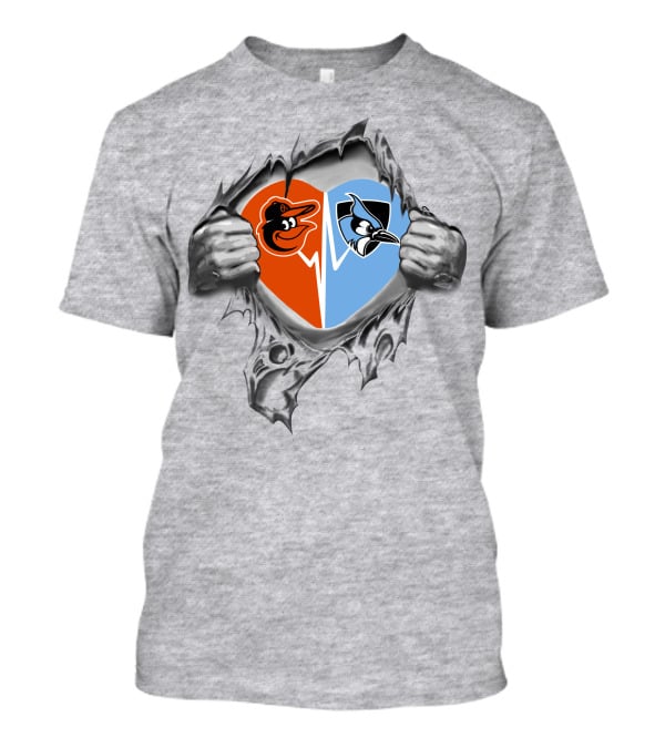 Orioles Johns Hopkins Heart Split T-Shirt
