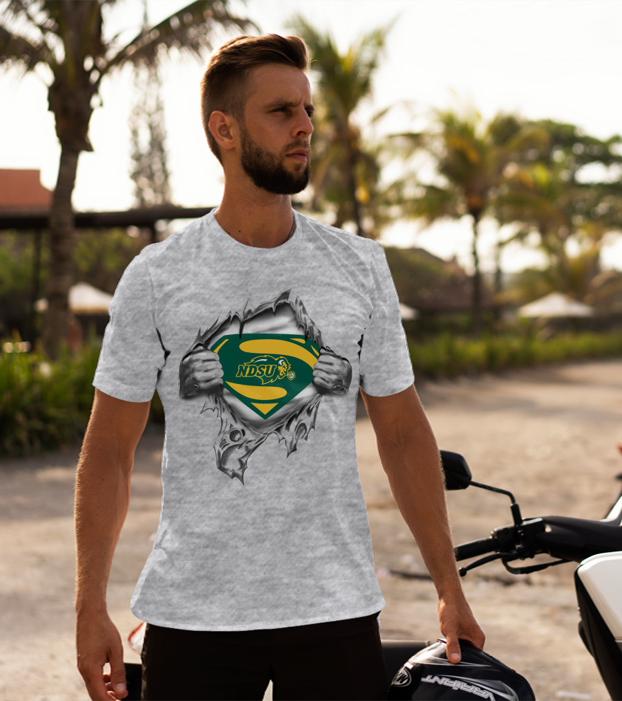 North Dakota State Bison Ndsu Superman Logo Burst T-Shirt