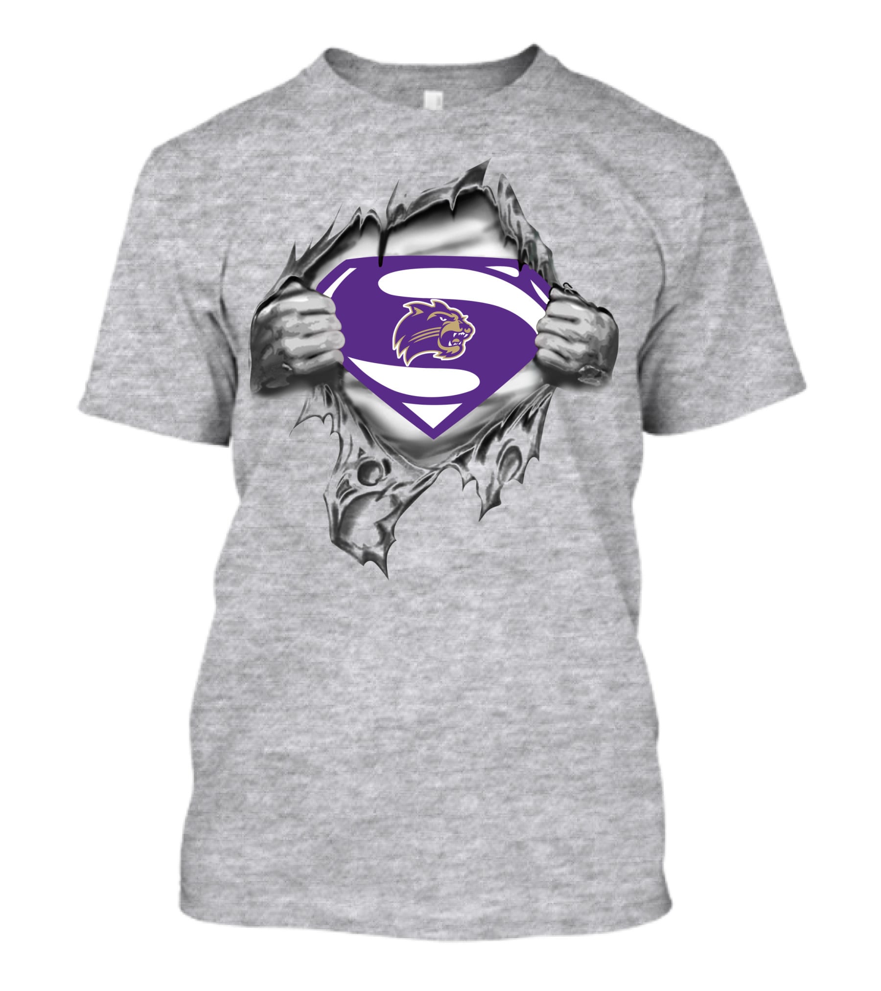 Western Carolina Catamounts Superman Logo Burst T-Shirt