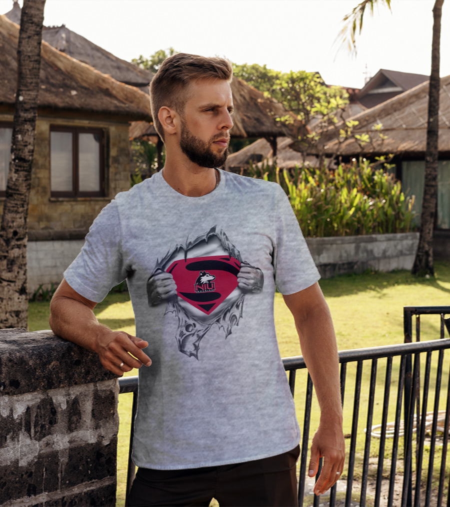Northern Illinois Huskies Niu S Symbol Superman Style T-Shirt