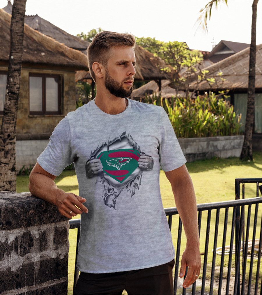Green Bay Phoenix Superman Logo Tear T-Shirt