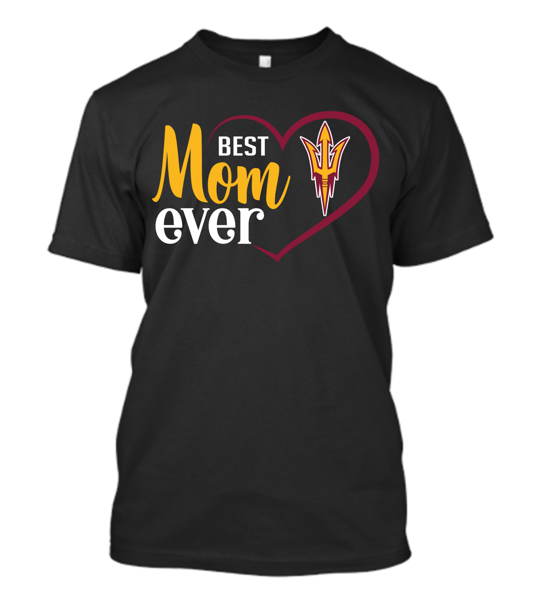 Arizona State Sun Devils Best Mom Ever Heart T-Shirt