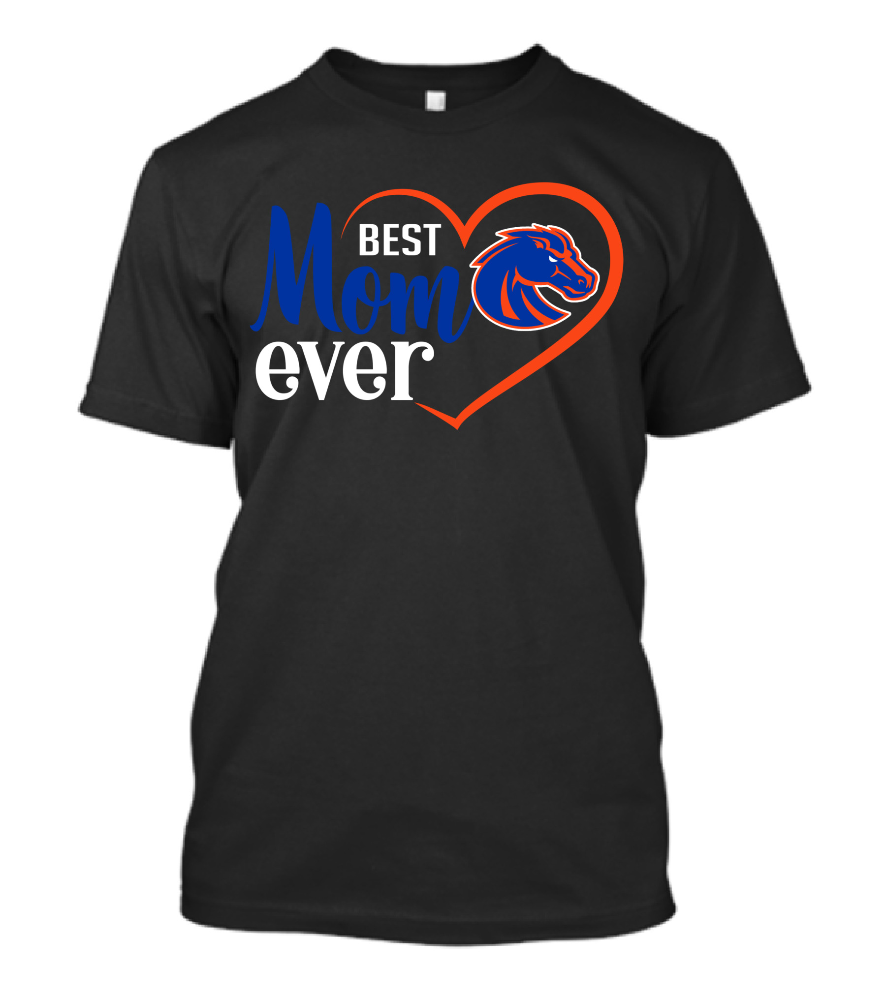 Best Mom Ever Boise State Broncos Heart T-Shirt
