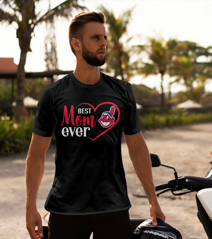 Best Mom Ever Cleveland Indians Heart T-Shirt